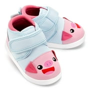 ikiki Cute Pig Squeaky Toddler Shoes | Pink/Blue